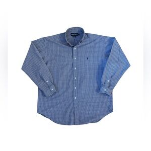 Ralph Lauren “Blake” Men's Blue Plaid Button-Down Shirt